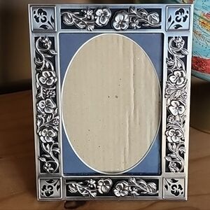 Vintage ornate silver looking  picture frame